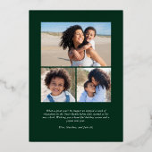 グリーンプライド縁どスクリスマス写真 箔シーズンカード (裏面)