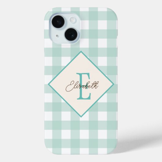 グリーンプラッド+モノグラム Case-Mate iPhoneケース (裏面)