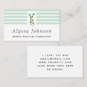グリーンプラントハーブ医学コンサルタントのハーバリスト 名刺 (正面/裏面)