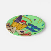 グリーンプリムプレート ペーパープレート (アングル)