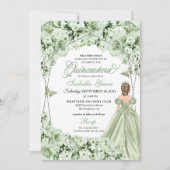 グリーンプリンセスドレスバタフライキンセアニェラ 招待状 (正面)