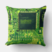 グリーンプリント基板・ギーク電子PCB クッション (正面)