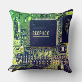 グリーンプリント基板・ギーク電子PCB クッション (正面)