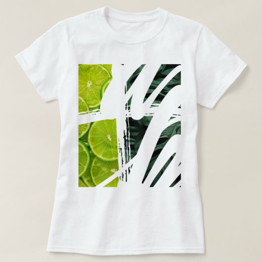 グリーンプリント きらめく Tシャツ (デザイン正面)