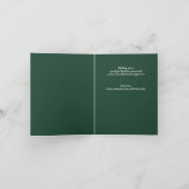 グリーンプレイドのクリスマスグリーティングカード、折りたたまれたホリデーカード カード (内部)