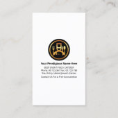 グリーンプレイドウェイタースーツ金ゴールド刃物仕出し業者 名刺 (裏面)