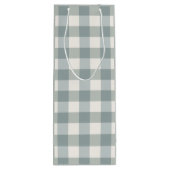 グリーンプレイドカントリーファームハウスジンガムシンプル ワインギフトバッグ (裏面)