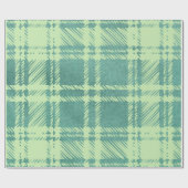 グリーンプレイドギフト包装紙 ラッピングペーパー (フラット)