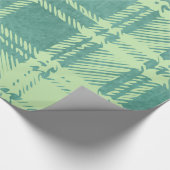 グリーンプレイドギフト包装紙 ラッピングペーパー (コーナー)