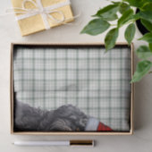 グリーンプレイドクリスマスバーベットドッグホリデー 薄葉紙 (ギフト)