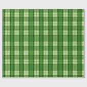 グリーンプレイドクリスマスラッピング紙 ラッピングペーパー (フラット)