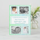 グリーンプレイドクワッド写真出生発表 案内状 (スタンド正面)