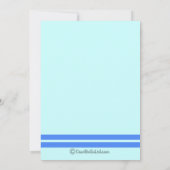 グリーンプレイドクワッド写真出生発表 案内状 (裏面)