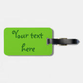 グリーンプレイドシャームロック ラゲッジタグ (裏面横)