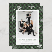 グリーンプレイドスノーフレーク写真企業の事業 シーズンカード (正面/裏面)