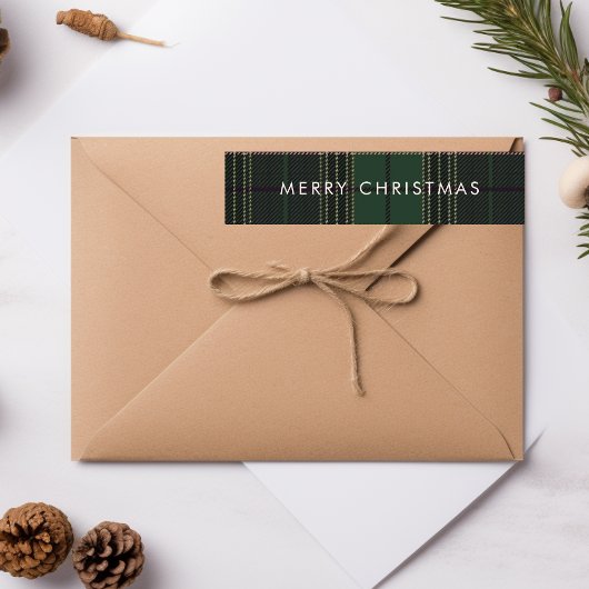 グリーンプレイドタータンチェックバッファローミニマモダンリスト ラップアラウンドラベル