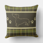 グリーンプレイドダシュント装飾用クッション クッション (裏面)