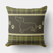 グリーンプレイドダシュント装飾用クッション クッション (正面)