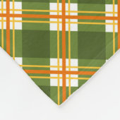 グリーンプレイド及びフローラフリースブランケット フリースブランケット (角)