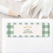 グリーンプレイド差出人住所ラベル ラベル (インサイチュ)