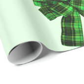 グリーンプレイド弓ラッピング紙 ラッピングペーパー (ロールコーナー)