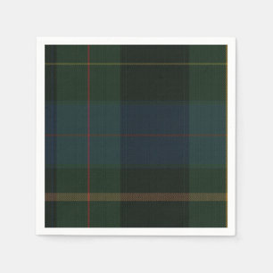 グリーンプレイド紙ナプキンス スタンダードカクテルナプキン