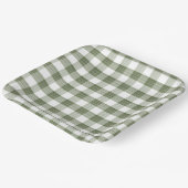 グリーンプレイド紙プレート ペーパープレート (傾斜あり)