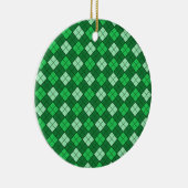 グリーンプレイド セラミックオーナメント (右)
