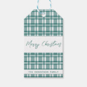 グリーンプレイド |メリークリスマス ギフトタグ (正面)