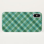 グリーンプレイドiPhone Case-Mate iPhoneケース (裏面(横))