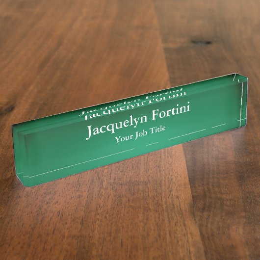 グリーンプレーンエレガントミニマモダンリスト デスクネームプレート (側面)