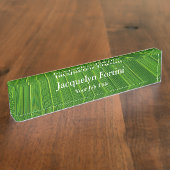 グリーンプレーンエレガントミニマモダンリスト デスクネームプレート (側面)