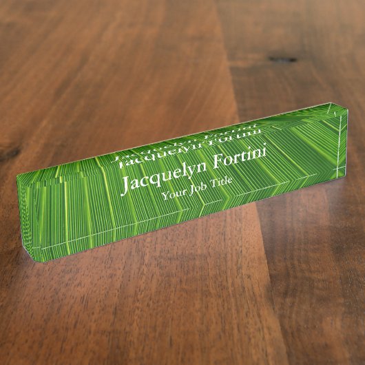 グリーンプレーンエレガントミニマモダンリスト デスクネームプレート (側面)