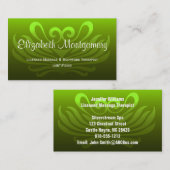 グリーンプロフェッショナルマッサージ/ヨガビジネスカード 名刺 (正面/裏面)