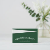 グリーンプロフェッショナル曲線シンプルモダン 名刺 (スタンド正面)