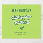 グリーンプールパーティー夏バチェロレッテ スパークリングワインラベル (シングルラベル)