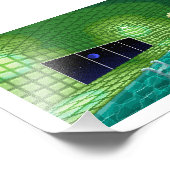 グリーンプールピクセルアートプリント フォトプリント            (角)