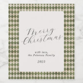 グリーンプ素朴ライドクリスマスホリデー ワインラベル (シングルラベル)