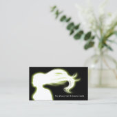 グリーンヘアサロン名刺 名刺 (スタンド正面)