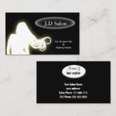 グリーンヘアサロン名刺 名刺 (正面/裏面)