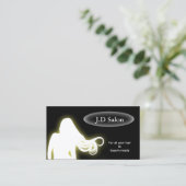 グリーンヘアサロン名刺 名刺 (スタンド正面)