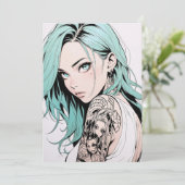 グリーンヘアタトゥーアニメガール 招待状 (スタンド正面)