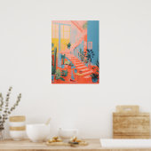 グリーンヘイブン階段：ネイチャーの階段 ポスター (キッチン)