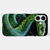 グリーンヘビのワイルドなアニマルデザイン Case-Mate iPhoneケース (裏面 (横))