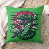 グリーンヘビ クッション (ブランケット)