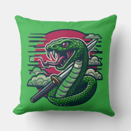 グリーンヘビ クッション