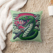 グリーンヘビ クッション (ブランケット)