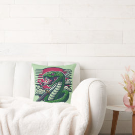 グリーンヘビ クッション