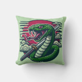 グリーンヘビ クッション (正面)