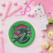 グリーンヘビ ペーパープレート (パーティー)